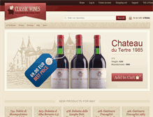 Tablet Screenshot of classic-wines.net